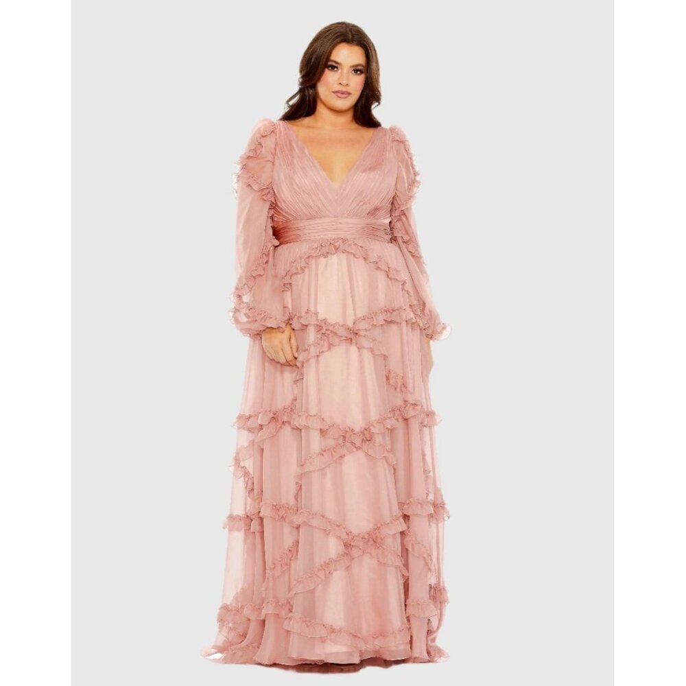 Mac Duggal Pink Maxi Dress